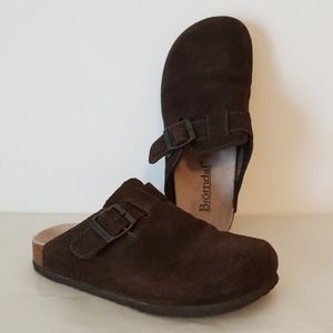 Bjorndal Harvard Brown Leather Clogs 6.5M
